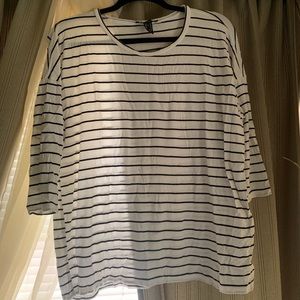 black and white striped shirt